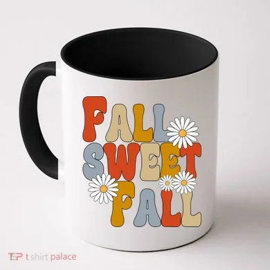 Fall Sweet Fall Retro Flower Coffee Mug