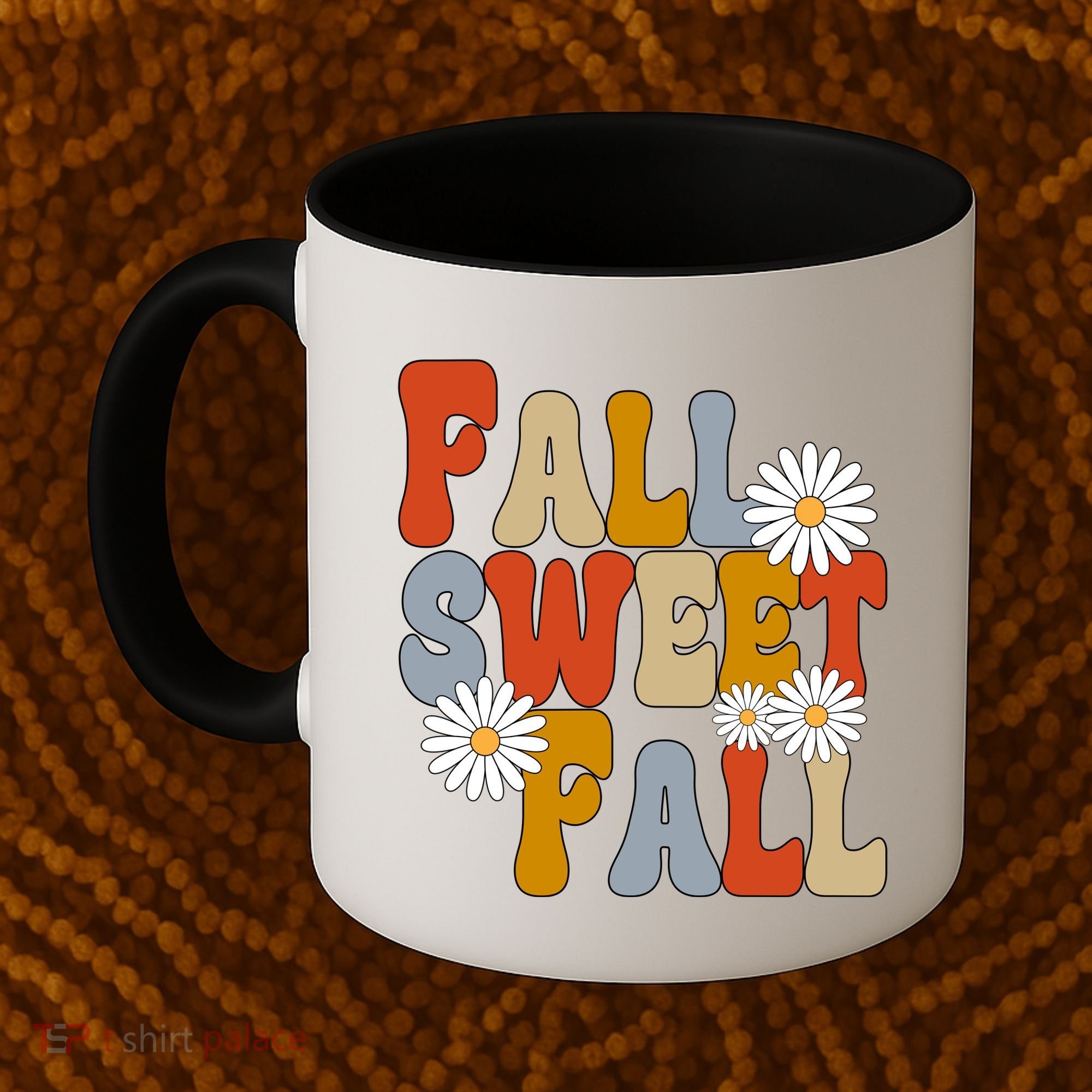 Fall Sweet Fall Retro Flower Coffee Mug