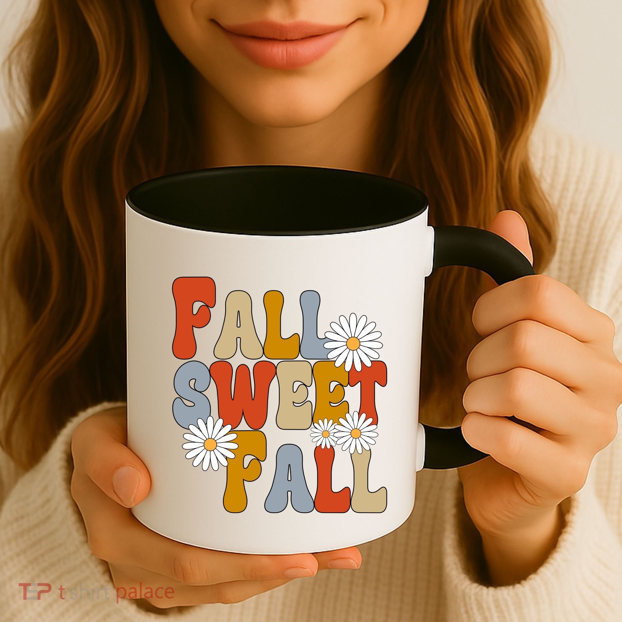 Fall Sweet Fall Retro Flower Coffee Mug