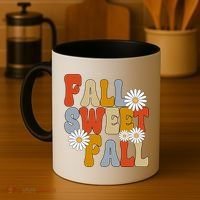 Fall Sweet Fall Retro Flower Coffee Mug thumb 4