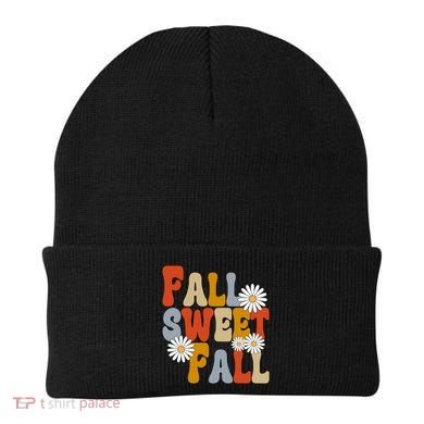 Fall Sweet Fall Retro Flower Beanie