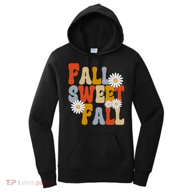 Fall Sweet Fall Retro Flower Women's Hoodie
