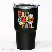 Fall Sweet Fall Retro Flower Tumbler thumb 0