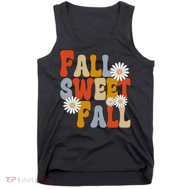 Fall Sweet Fall Retro Flower Tank Top