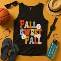 Fall Sweet Fall Retro Flower Tank Top thumb 4