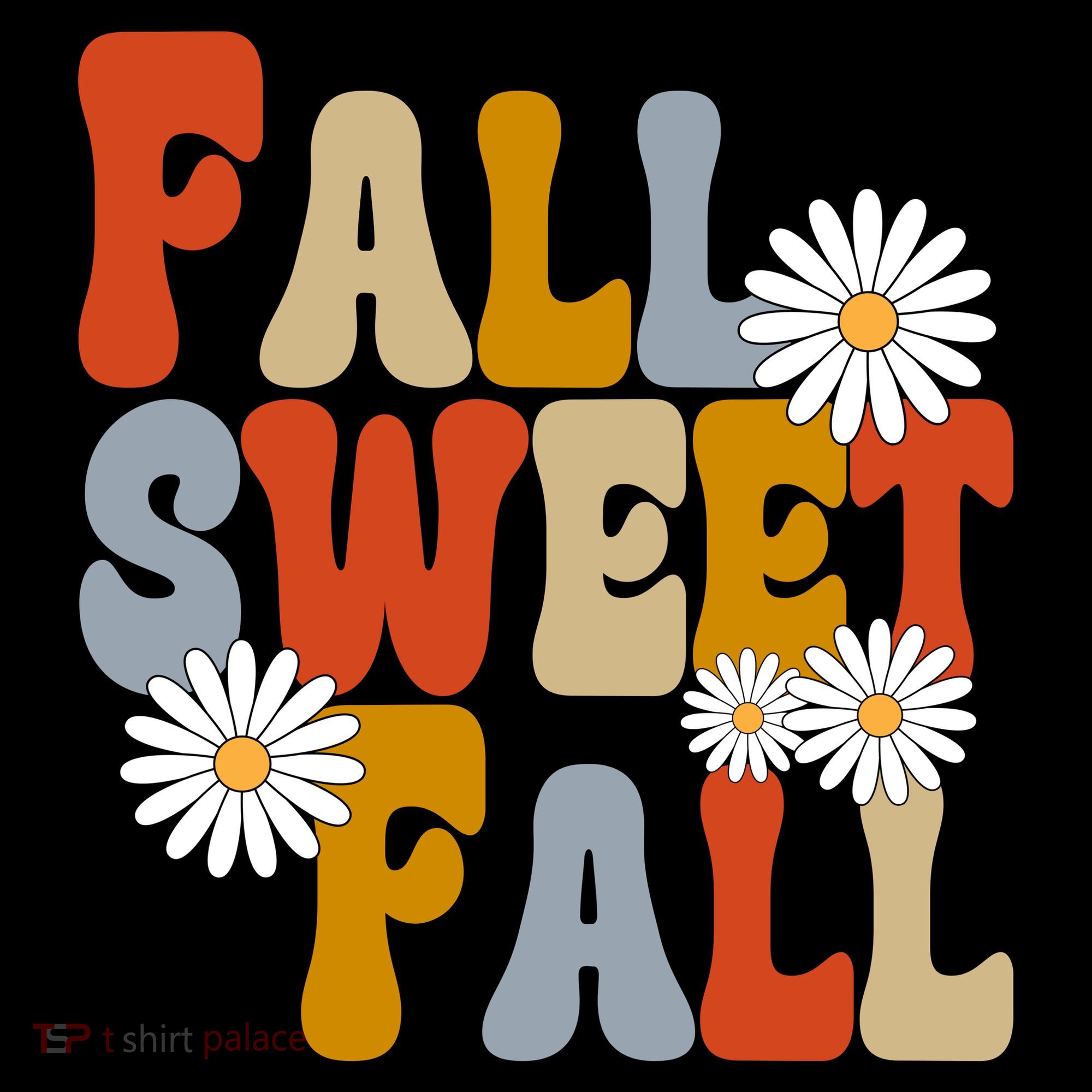 Fall Sweet Fall Retro Flower Tank Top