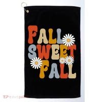 Fall Sweet Fall Retro Flower Golf Towel thumb 0