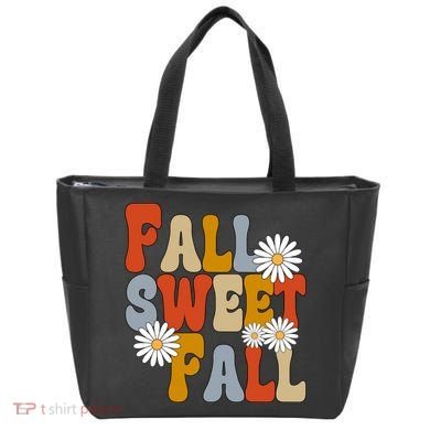 Fall Sweet Fall Retro Flower Tote Bag