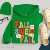 Fall Sweet Fall Retro Flower Hoodie thumb 4