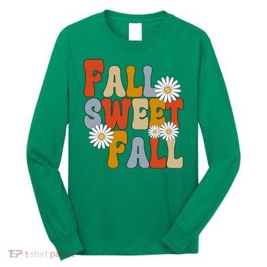 Fall Sweet Fall Retro Flower Long Sleeve Shirt