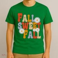 Fall Sweet Fall Retro Flower T-Shirt thumb 3
