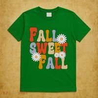Fall Sweet Fall Retro Flower T-Shirt thumb 5