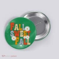 Fall Sweet Fall Retro Flower Button thumb 0