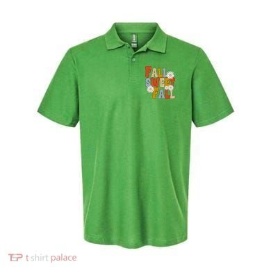 Fall Sweet Fall Retro Flower Polo