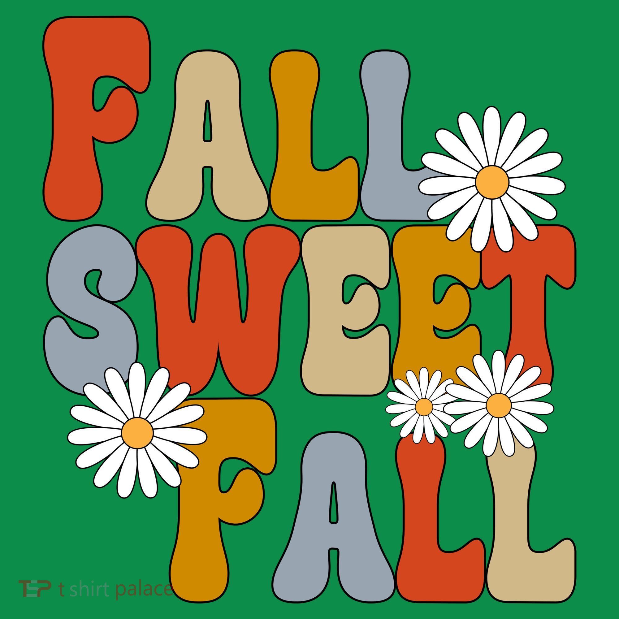 Fall Sweet Fall Retro Flower Mousepad