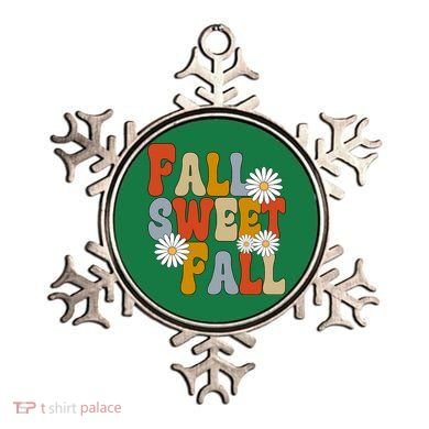 Fall Sweet Fall Retro Flower Ornament