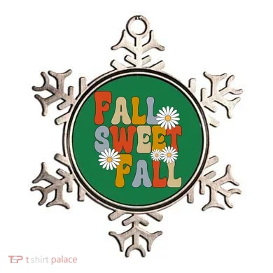 Fall Sweet Fall Retro Flower Ornament