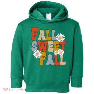 Fall Sweet Fall Retro Flower Toddler Hoodie