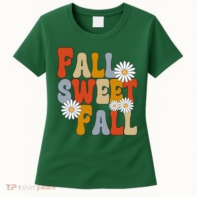 Fall Sweet Fall Retro Flower Women's T-Shirt