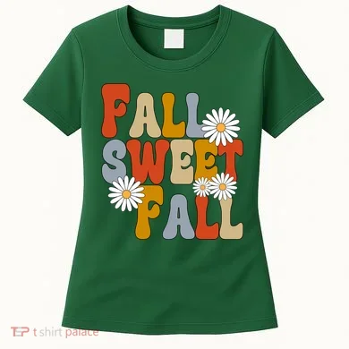 Fall Sweet Fall Retro Flower Women's T-Shirt