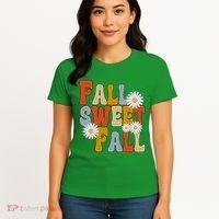 Fall Sweet Fall Retro Flower Women's T-Shirt thumb 4