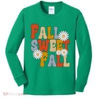 Fall Sweet Fall Retro Flower Kids Long Sleeve Shirt thumb 0