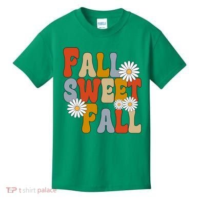 Fall Sweet Fall Retro Flower Kids T-Shirt