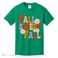 Fall Sweet Fall Retro Flower Kids T-Shirt thumb 0