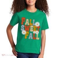 Fall Sweet Fall Retro Flower Kids T-Shirt thumb 2