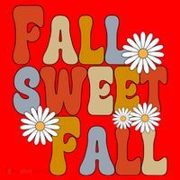 Fall Sweet Fall Retro Flower Santa Hat thumb 1