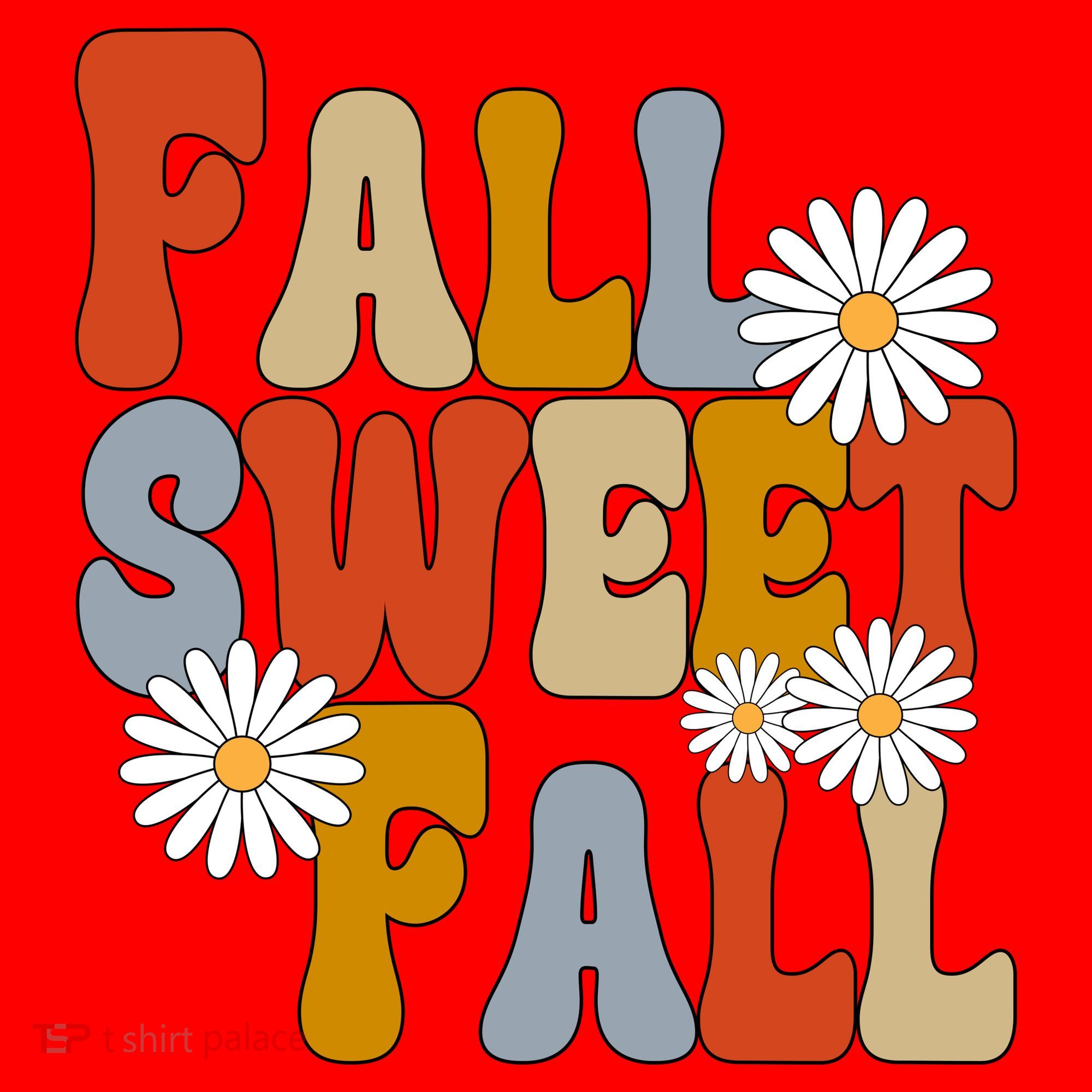 Fall Sweet Fall Retro Flower Santa Hat