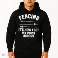 Fencing Sport Fence Foil Epee Sabre Sword Fencer Hoodie thumb 2