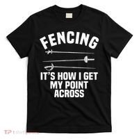 Fencing Sport Fence Foil Epee Sabre Sword Fencer T-Shirt thumb 0