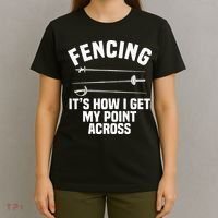 Fencing Sport Fence Foil Epee Sabre Sword Fencer T-Shirt thumb 4