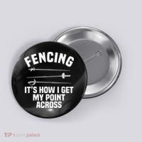 Fencing Sport Fence Foil Epee Sabre Sword Fencer Button thumb 0