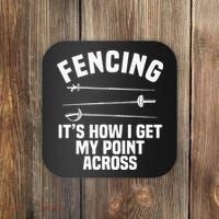 Fencing Sport Fence Foil Epee Sabre Sword Fencer Coaster thumb 0