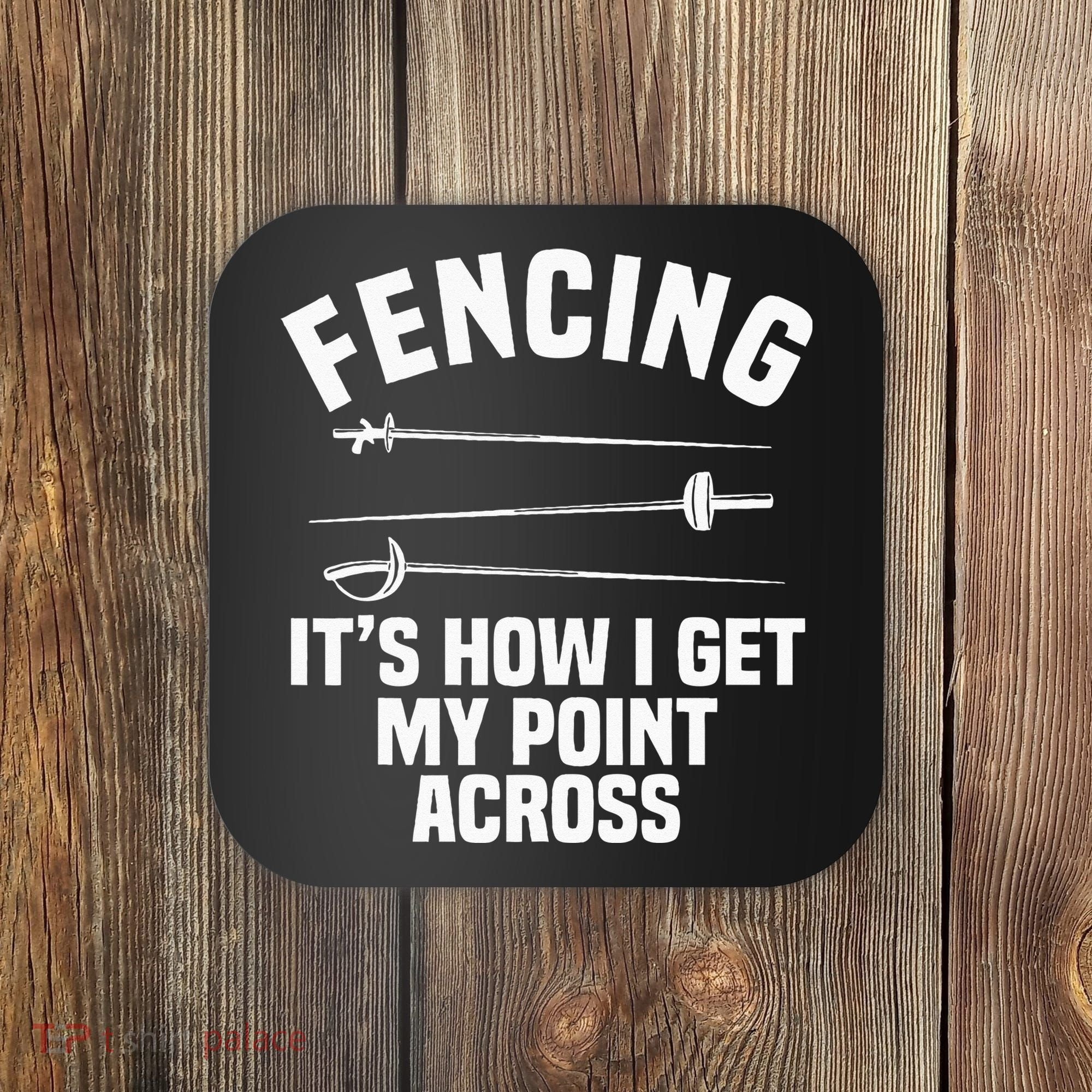 Fencing Sport Fence Foil Epee Sabre Sword Fencer Coaster