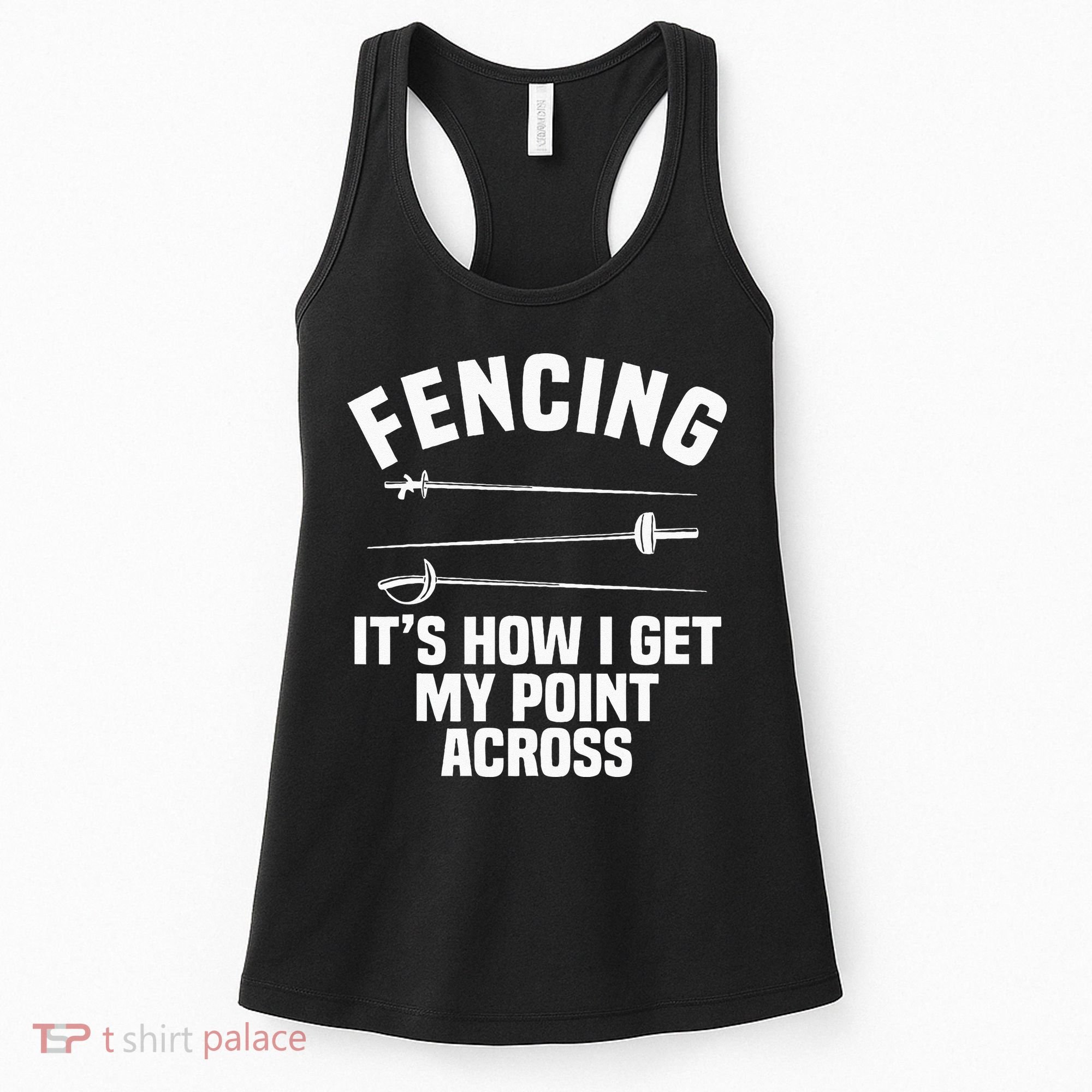 Fencing Sport Fence Foil Epee Sabre Sword Fencer Women's Tank Top