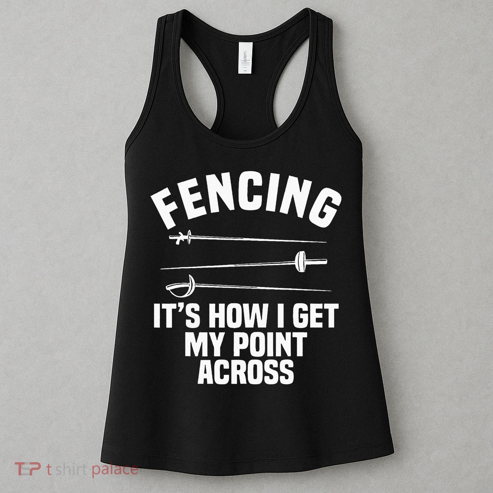 Fencing Sport Fence Foil Epee Sabre Sword Fencer Women's Tank Top