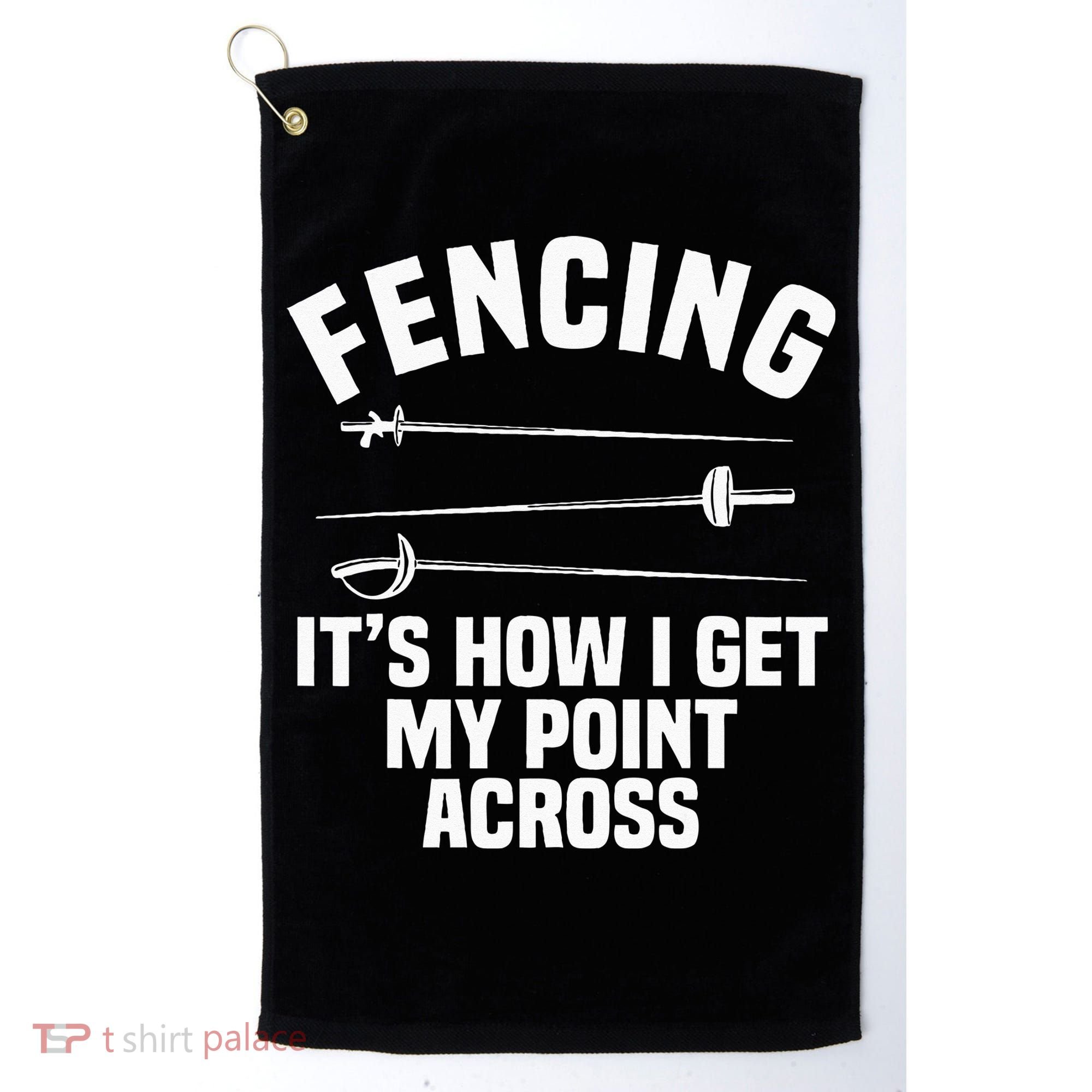 Fencing Sport Fence Foil Epee Sabre Sword Fencer Golf Towel