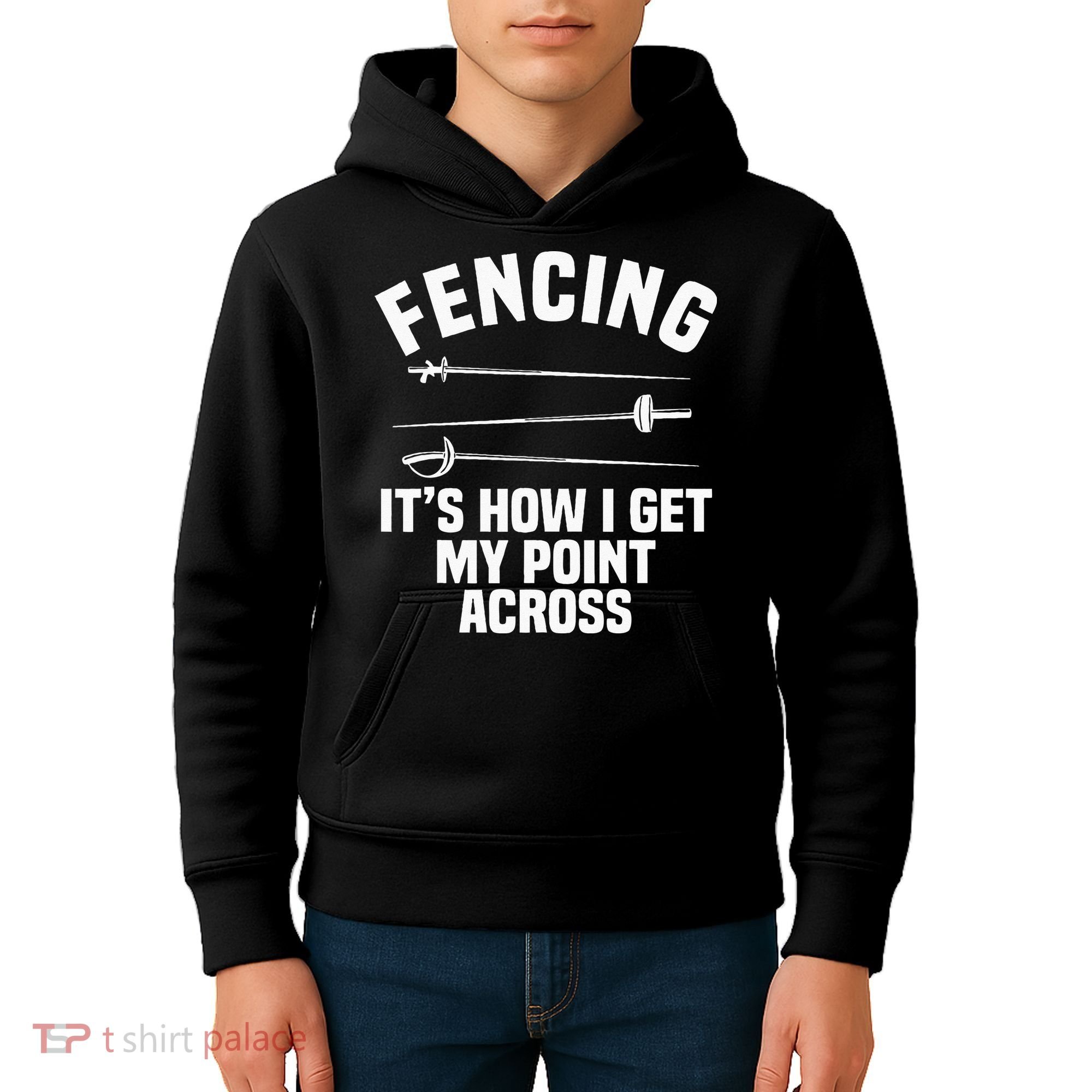 Fencing Sport Fence Foil Epee Sabre Sword Fencer Kids Hoodie