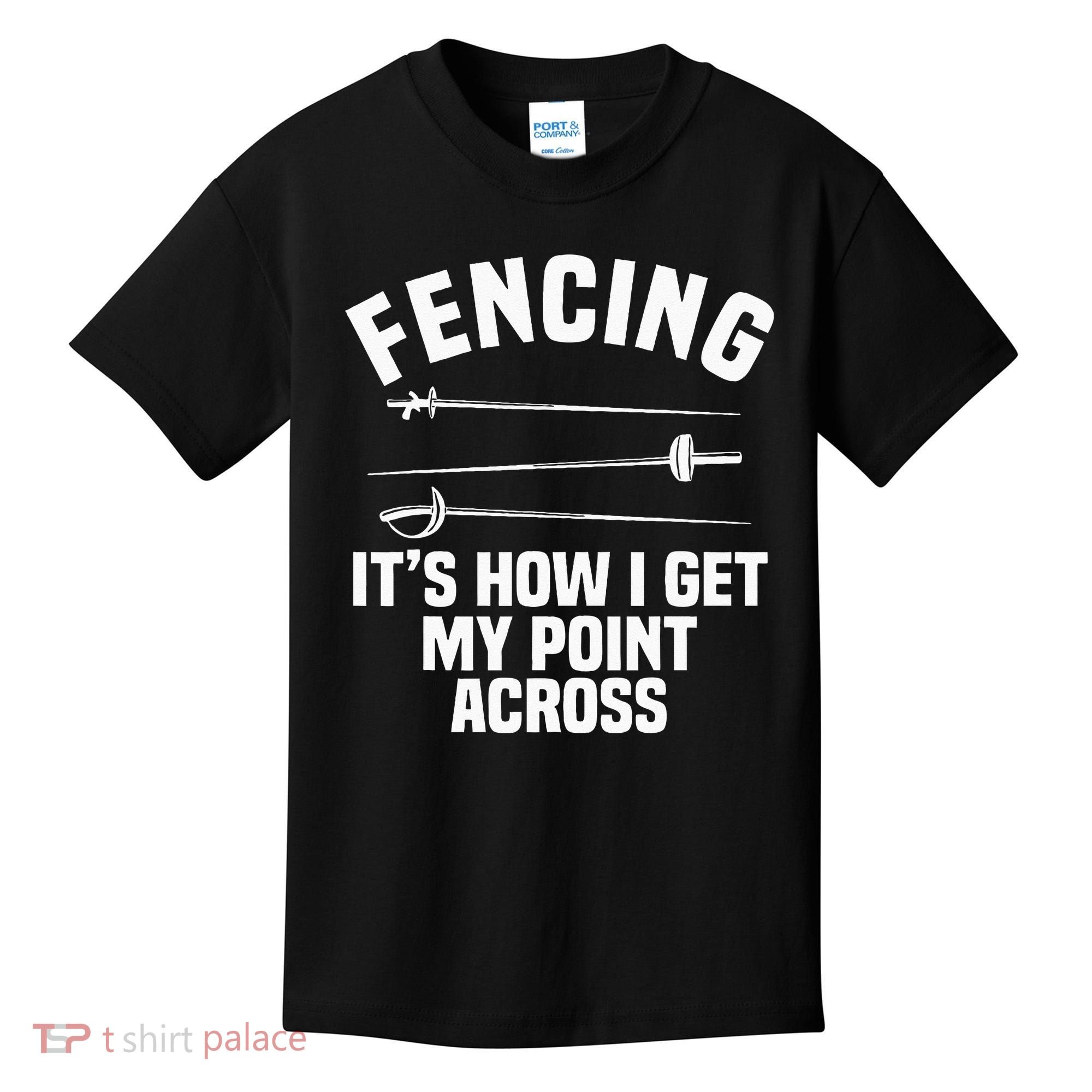 Fencing Sport Fence Foil Epee Sabre Sword Fencer Kids T-Shirt