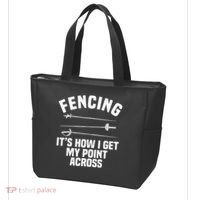 Fencing Sport Fence Foil Epee Sabre Sword Fencer Tote Bag thumb 3