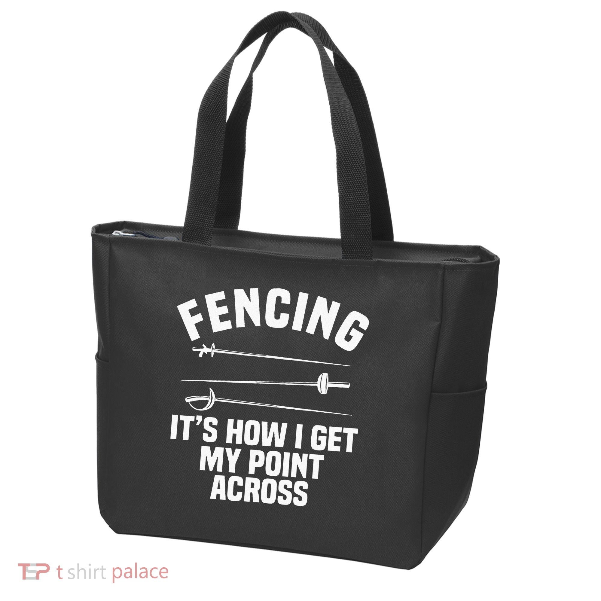 Fencing Sport Fence Foil Epee Sabre Sword Fencer Tote Bag