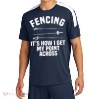 Fencing Sport Fence Foil Epee Sabre Sword Fencer Sport-Tek Competitor United Soccer Jersey thumb 0
