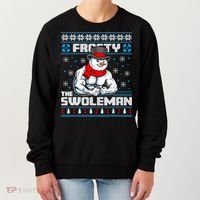 Frosty Swoleman Funny Christmas Workout Gym Weight Lifting Women's Sweatshirt thumb 0