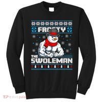 Frosty Swoleman Funny Christmas Workout Gym Weight Lifting Sweatshirt thumb 0