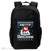 Frosty Swoleman Funny Christmas Workout Gym Weight Lifting Backpack thumb 0