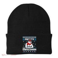 Frosty Swoleman Funny Christmas Workout Gym Weight Lifting Beanie thumb 0