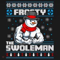 Frosty Swoleman Funny Christmas Workout Gym Weight Lifting Mousepad thumb 1